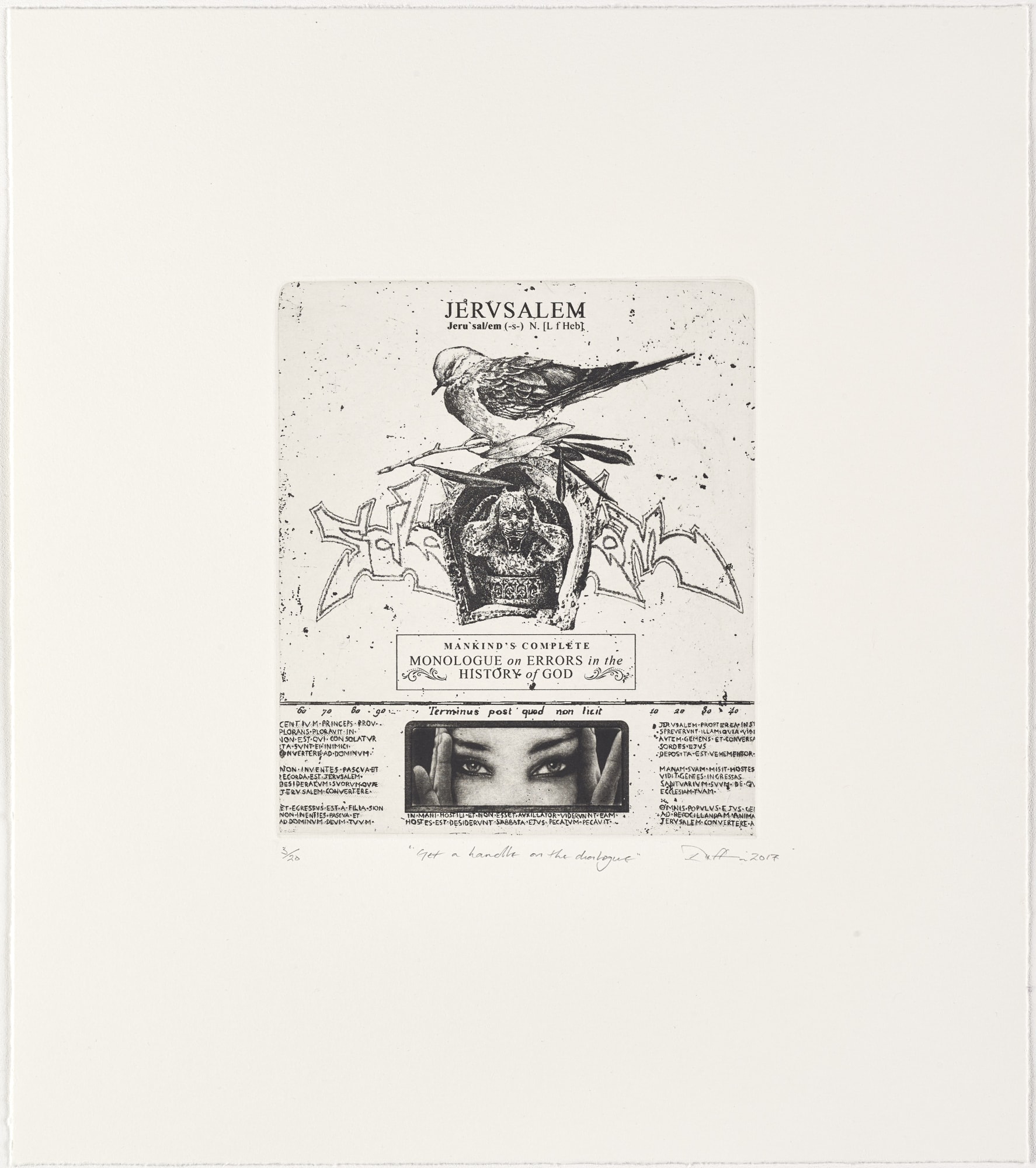 Stuart Duffin RSA, Get A Handle on The Dialogue, etching, edition of 20