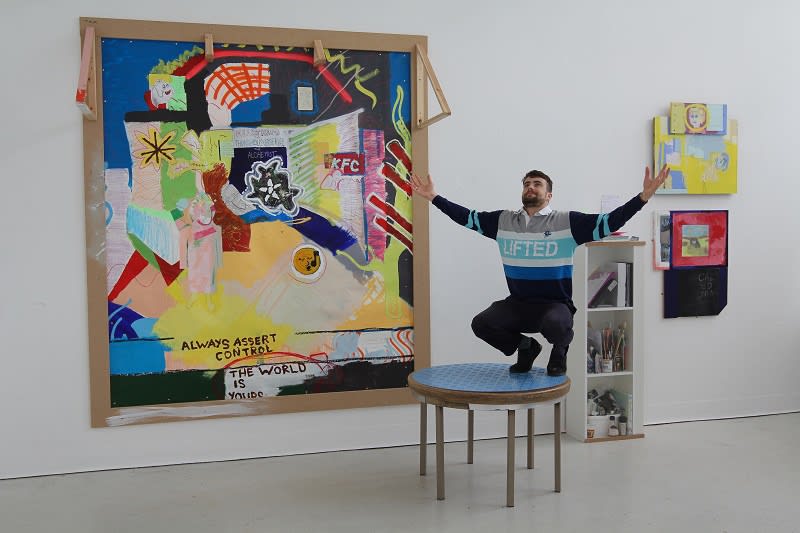 James A McKenzie, live performance in degree show installation