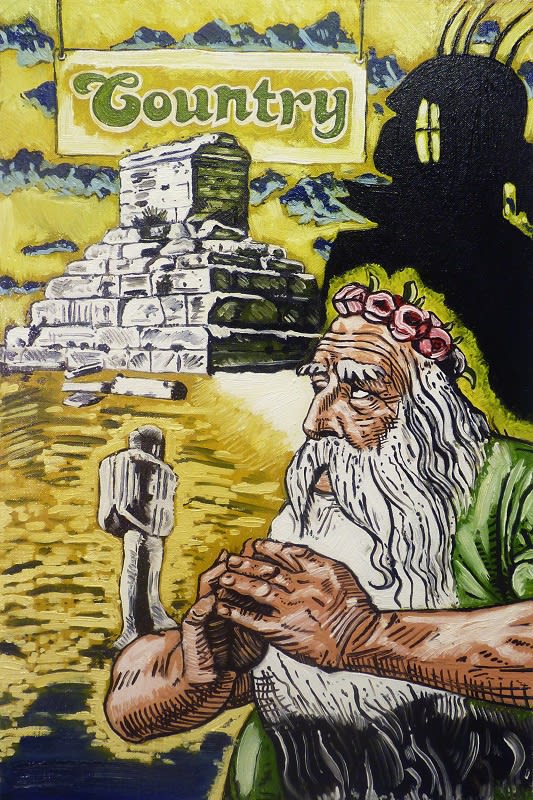 Louis Bennett, Old Timers for the Future, oil on canvas, 40.5 x 60.5 cm