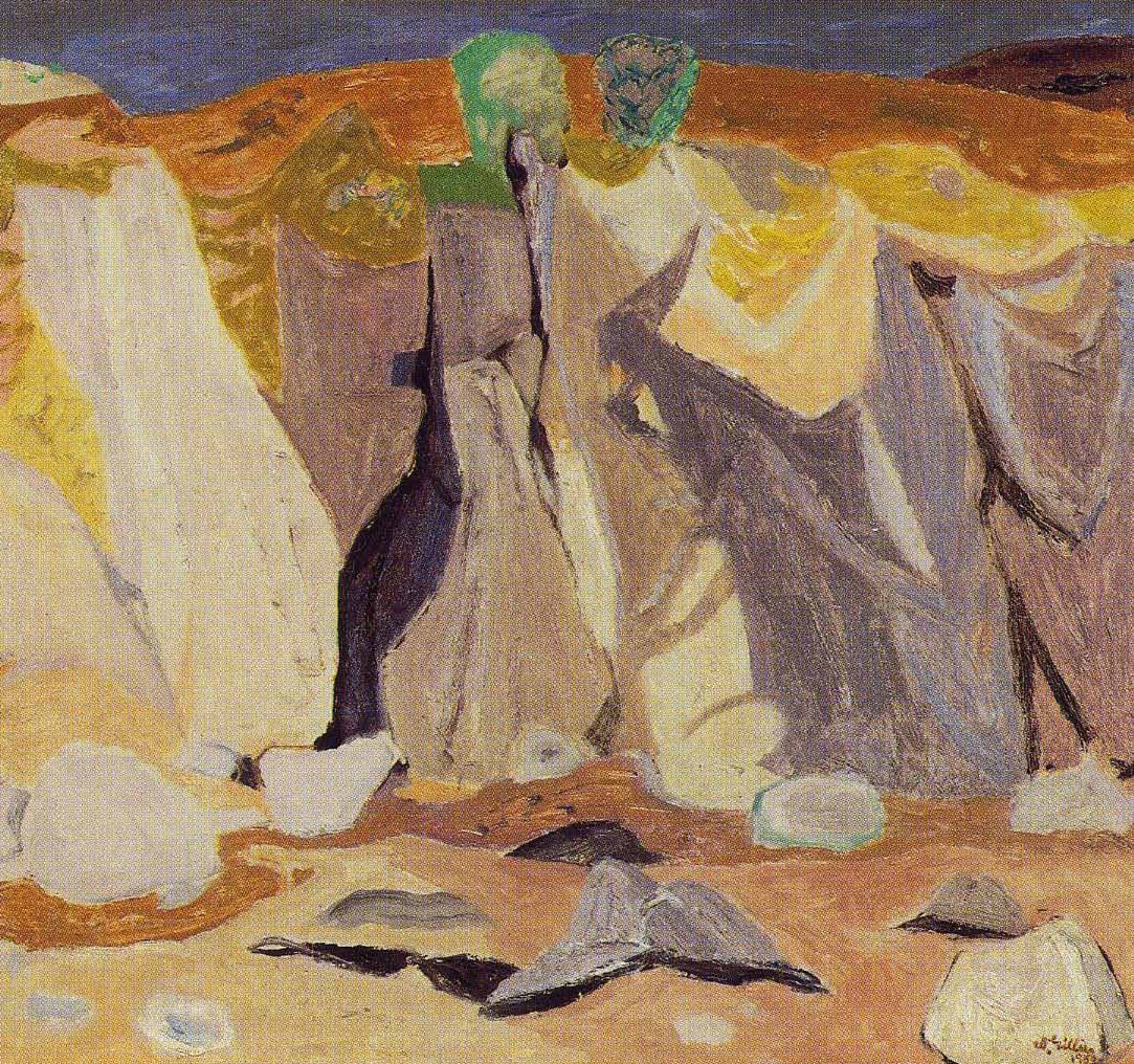 Cliffs, Dalbeattie, 1953, oil