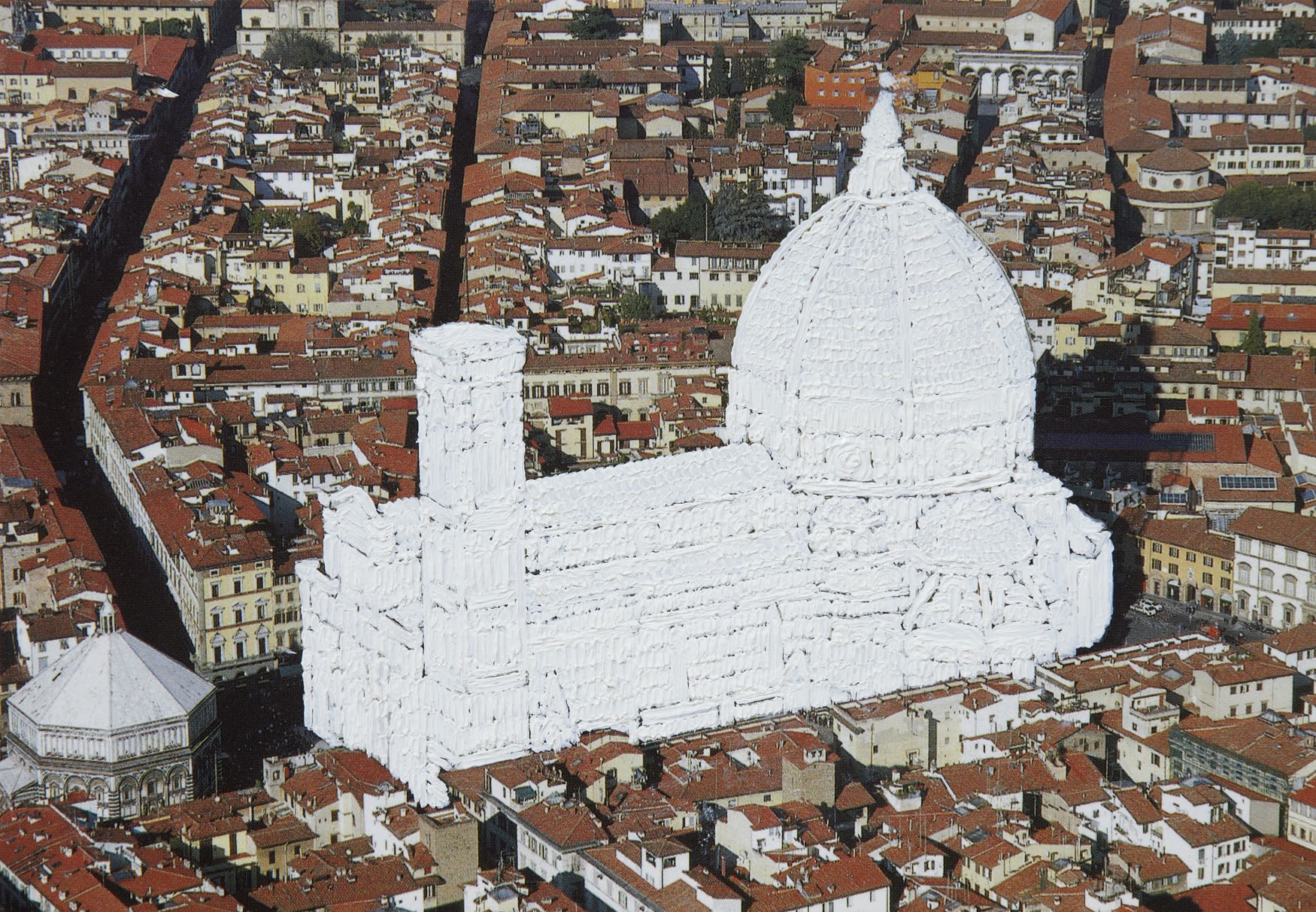 Martin McKenna, Postcard (Santa Maria del Fiore), 2006, oil on printed postcard