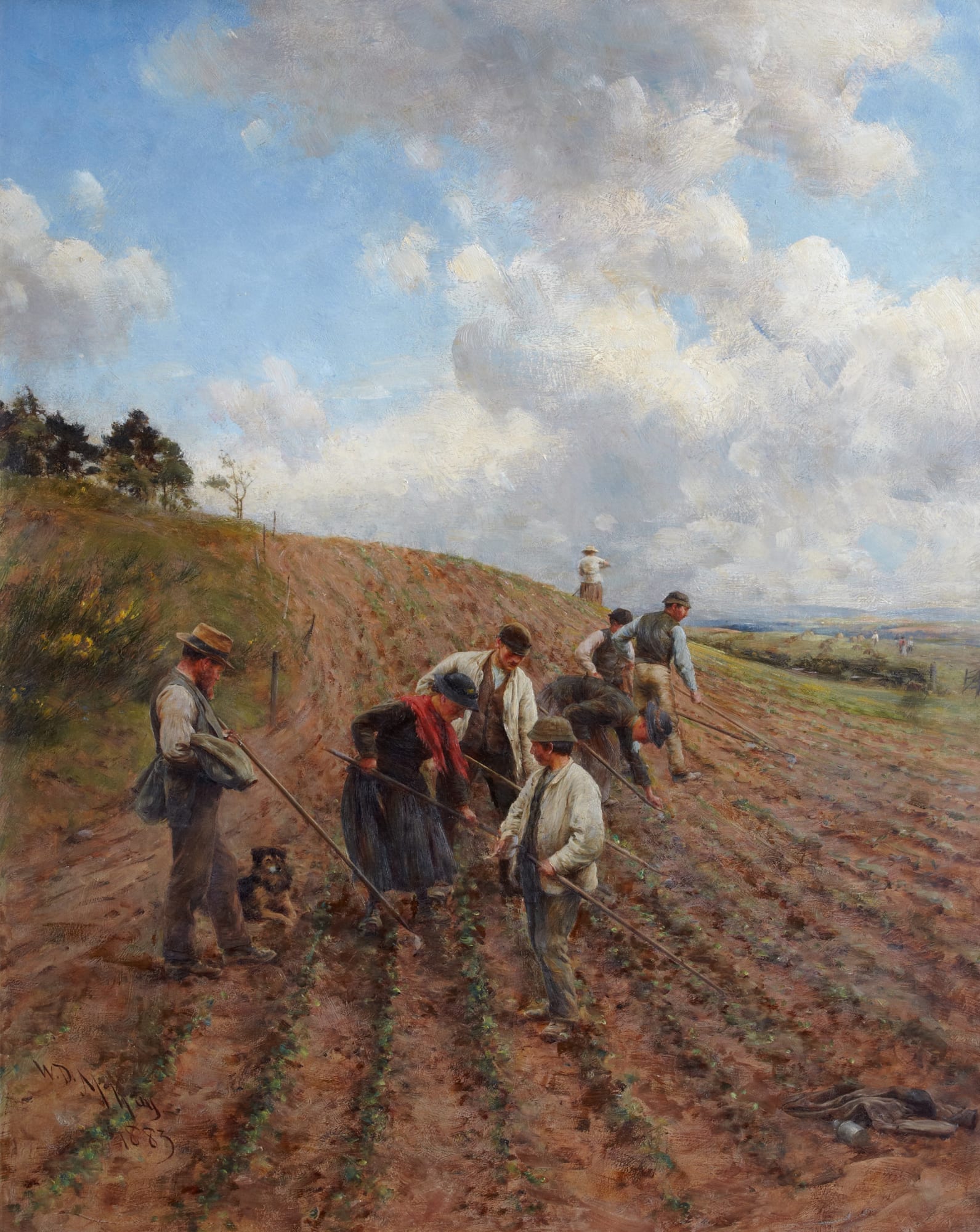 William Darling McKay RSA (1844-1924) Turnip Singlers - A Hard Taskmaster oil on canvas, 1883 RSA Diploma Collection (Deposited, 1883) 1995.109