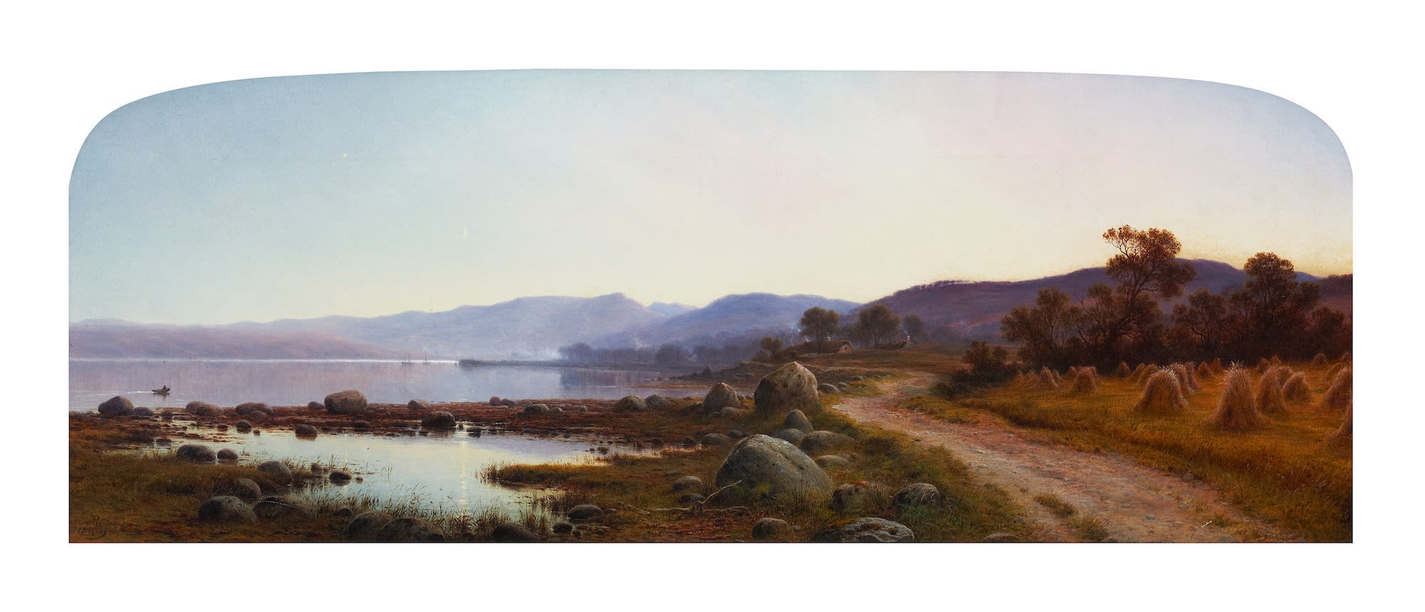 Waller Hugh Paton, Lamlash Bay, Isle of Arran oil on canvas, 1865, 34.1 x 92.7cm RSA Diploma Collection (Deposited, 1865) 1994.038