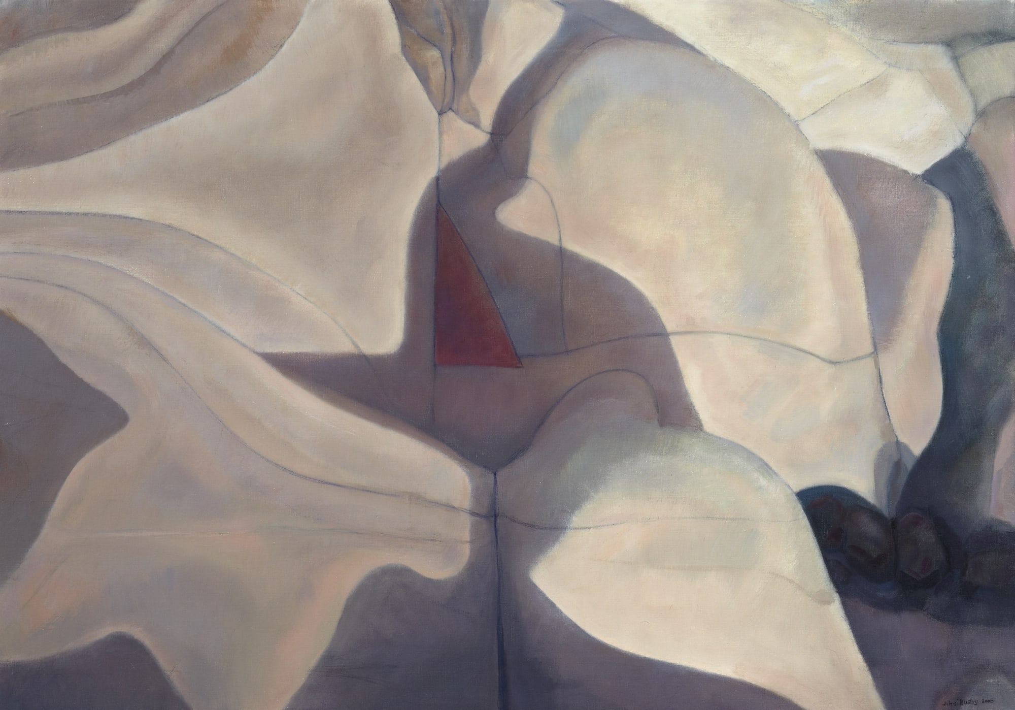 John Busby RSA (1928-2015) Counterpoint: Sea Rocks and Shadows Oil on canvas, 2000, 69.9 x 100.1cm RSA Diploma Collection (Deposited, 2005) 2005.027