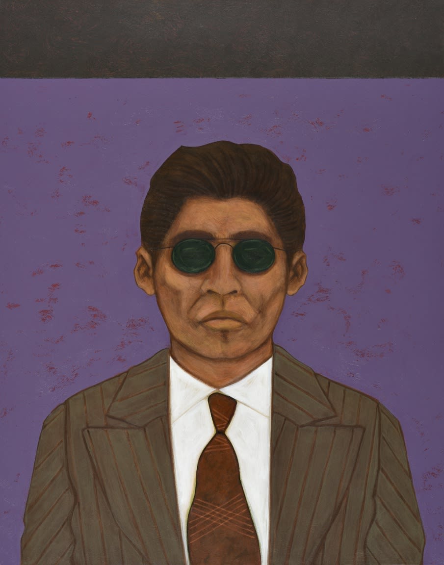 César A. Martínez Bato Con Sunglasses, 2021 Acrylic on Muslin 28 x 22 in 71.1 x 55.9 cm