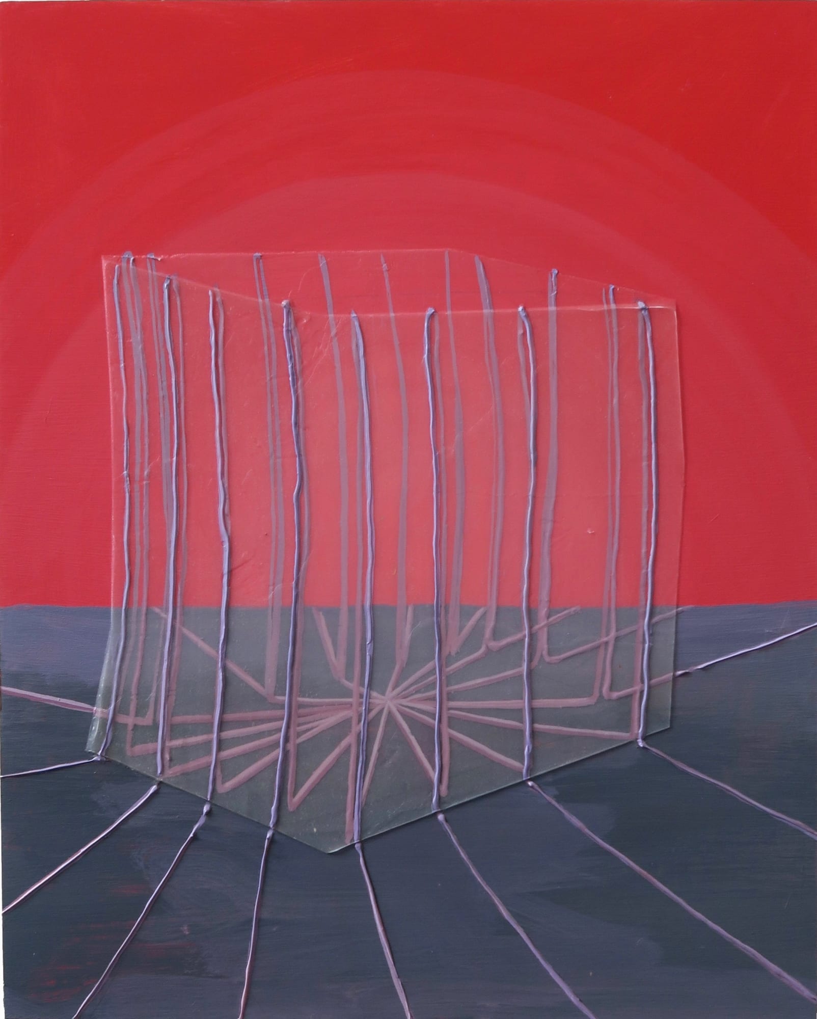 Ricardo Cabret Tu data esta segura, 2021 Polymers and acrylic on panel 20 x 16 in 50.8 x 40.6 cm