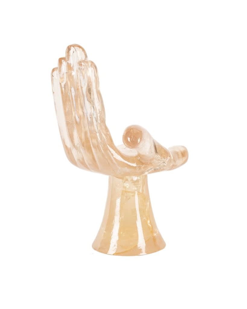 Pedro Friedeberg Mano transparente, 2021 Resin 18.9 x 11.5 x 9.9 in 48 x 29 x 25 cm