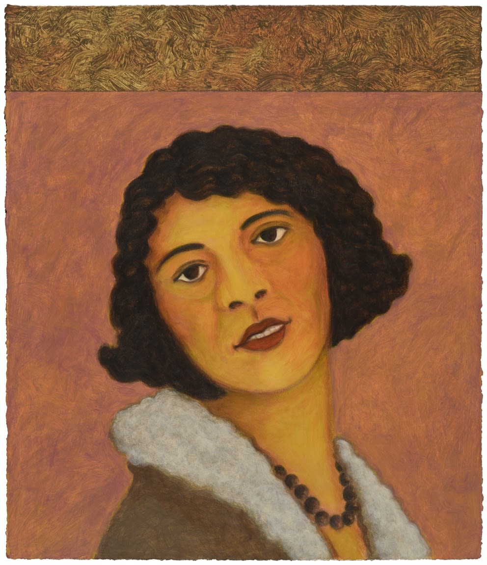 César A. Martínez Sra Farias During the 1930's, 2014 Acrylic on paper 26 x 22.4 in 66 x 56.9 cm