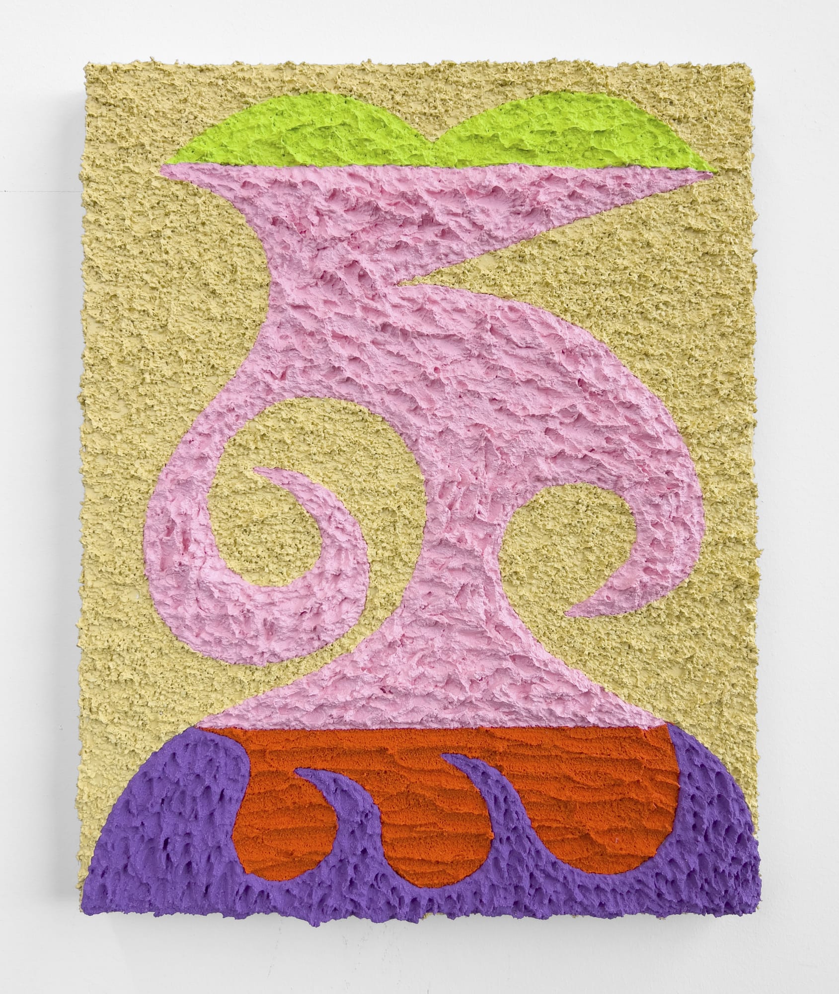 Carlos Rosales-Silva Springtime Champ, 2021 Sand, crushed stone, and glass bead in acrylic on panel 14 x 11 in 35.6 x 27.9 cm