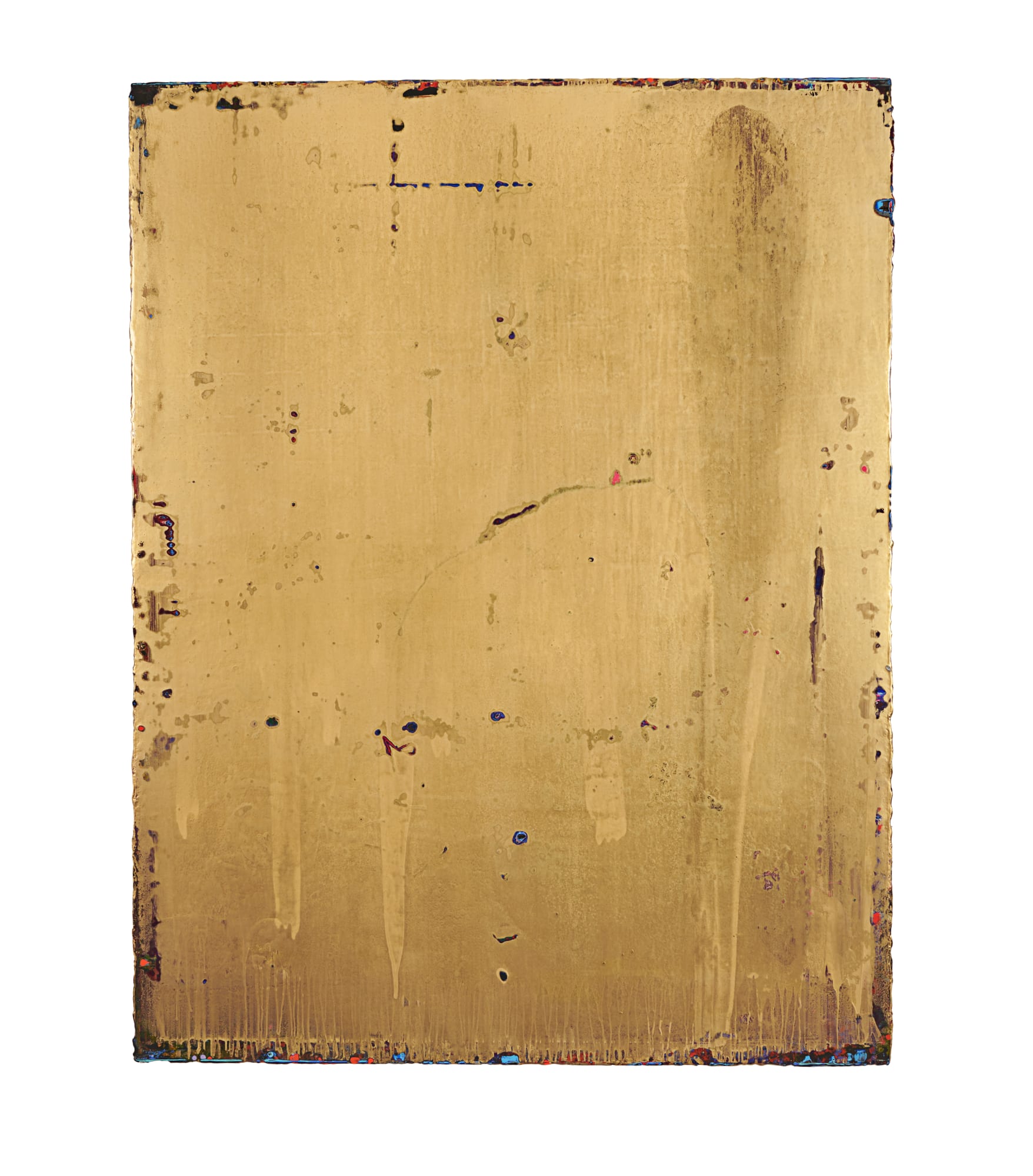 EMMANUEL BARCILON - UNTITLED - 2019 - VARNISH AND PIGMENT ON WOOD - 200 X 153 CM