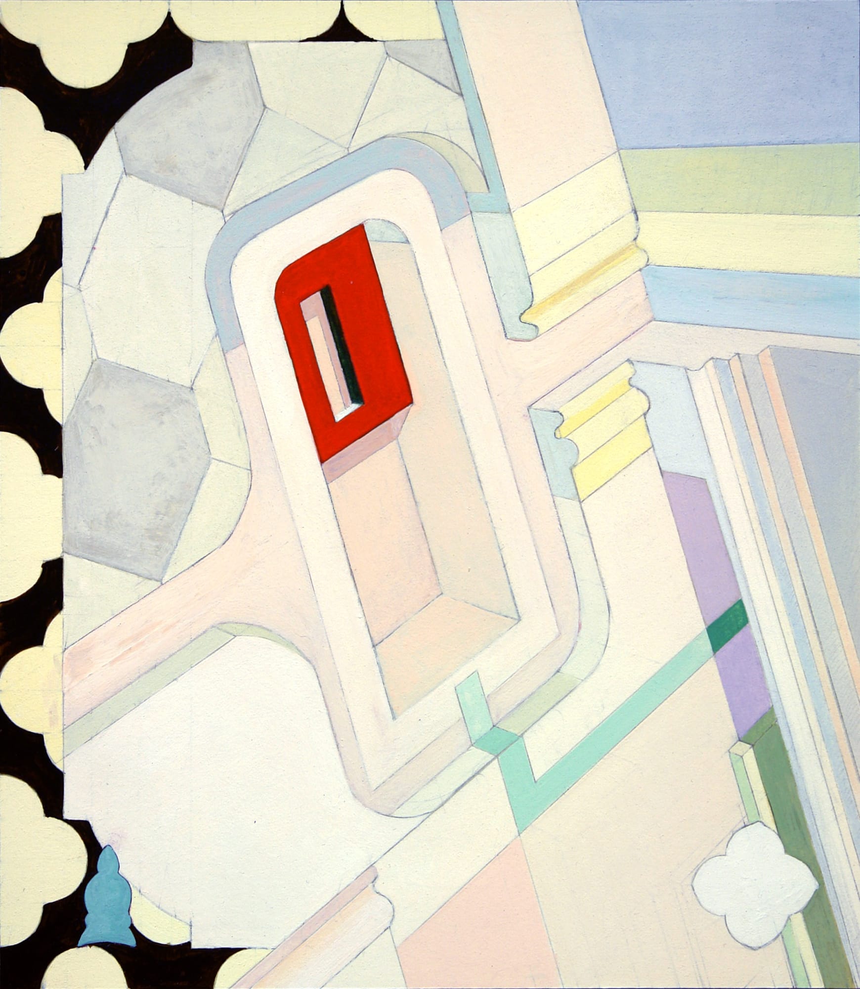 MATTHIAS SCHAAREMAN - NR 1907 - 2019 - GOUACHE ON PAPER - 23 X 20 CM