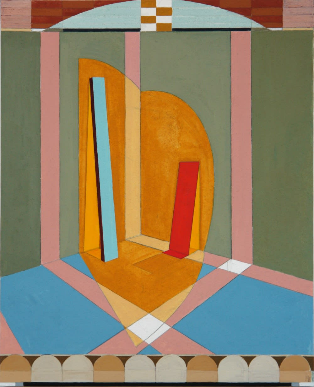 MATTHIAS SCHAAREMAN - NR 1819 - 2018 - GOUACHE OP PAPIER - 25 X 20 CM