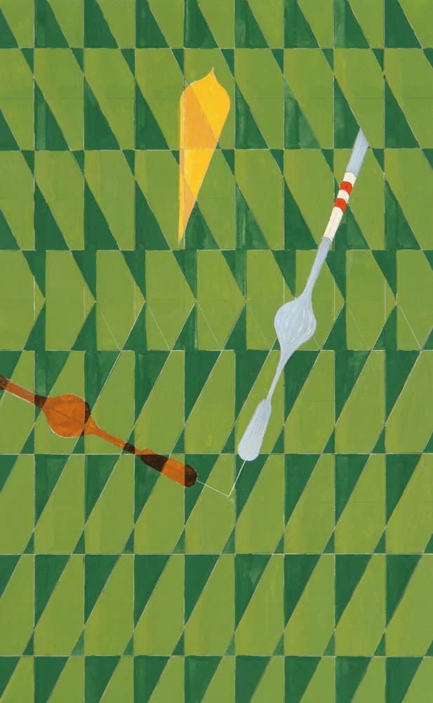 MATTHIAS SCHAAREMAN - NR 1818 - 2018 - GOUACHE OP PAPIER - 28 X 17,5 CM