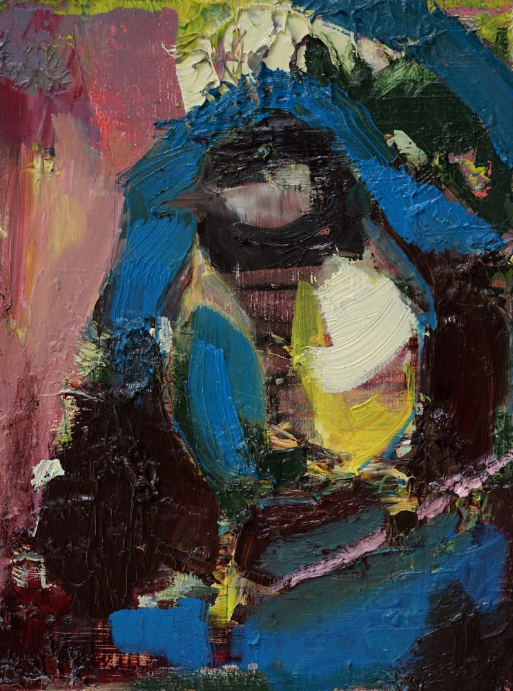 ANNA BITTERSOHL - NOISE - 2018 - OIL ON WOOD - 20 X 15 CM