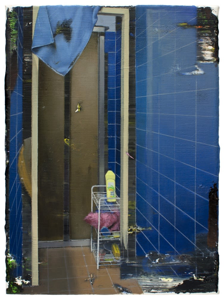 CARLOS SAGRERA - WAY TO THE SHOWER - 2018 - ACRYLIC ON CANVAS - 33 X 24 CM