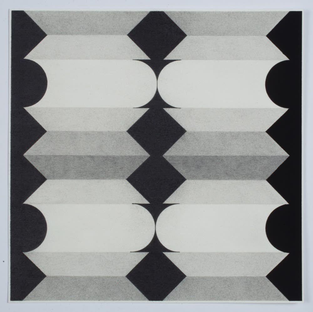 PETE SCHULTE - UNTITLED - 2018 - GRAPHITE ON PAPER - 38 X 38 CM