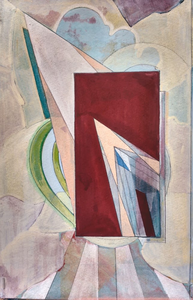 MATTHIAS SCHAAREMAN - NR 1803 - 2018 - GOUACHE ON PAPER - 15,5 X 25 CM