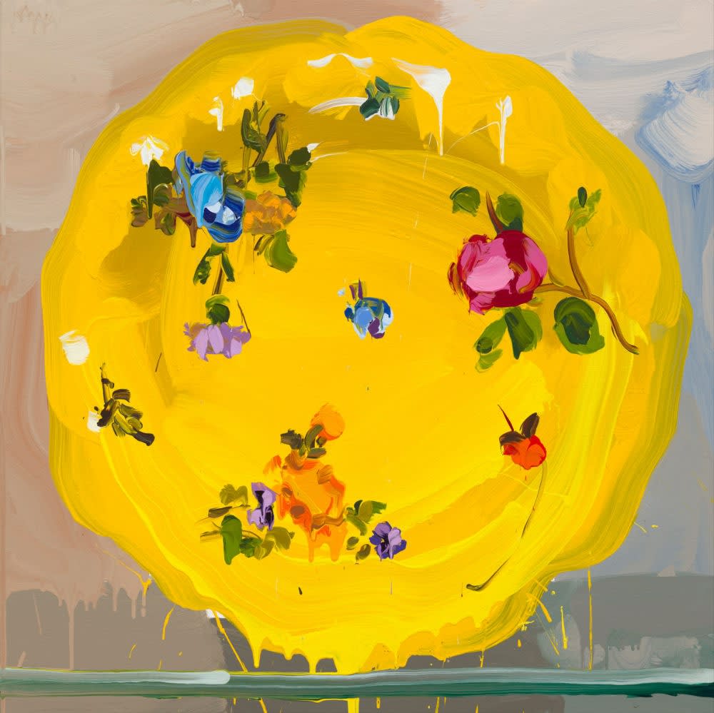 JAN DE VLIEGHER - MARSEILLES JAUNE - 2017 - ACRYL ON LINEN - 110 X 110 CM