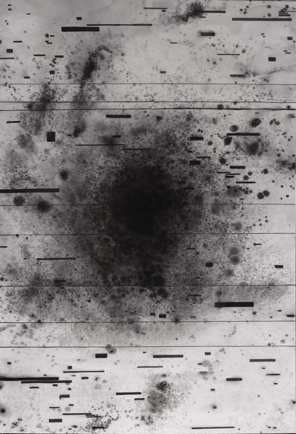 RADENKO MILAK - ORBITAL RESONANCE, DARK MATTER SERIES - 2018 - WATERCOLOR ON PAPER LAMINATED ON DIBOND - 200 X 140 CM