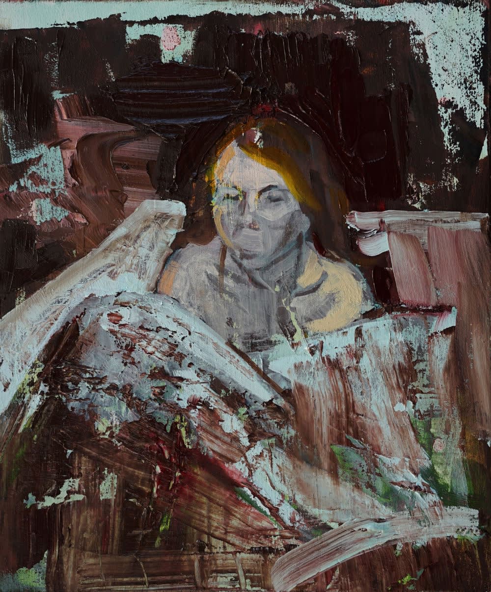 ANNA BITTERSOHL - SOFT - 2016 - OIL ON WOOD - 30 X 25 CM