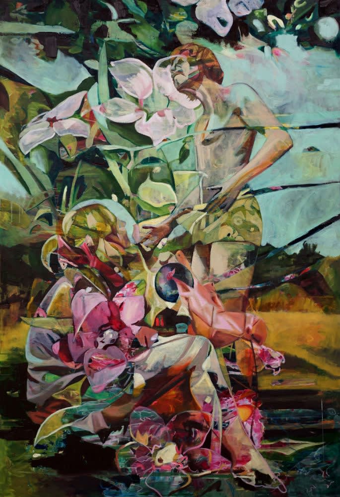 ANNA BITTERSOHL - AUFSTELLUNG - 2017 - OIL ON CANVAS - 250 X 170 CM