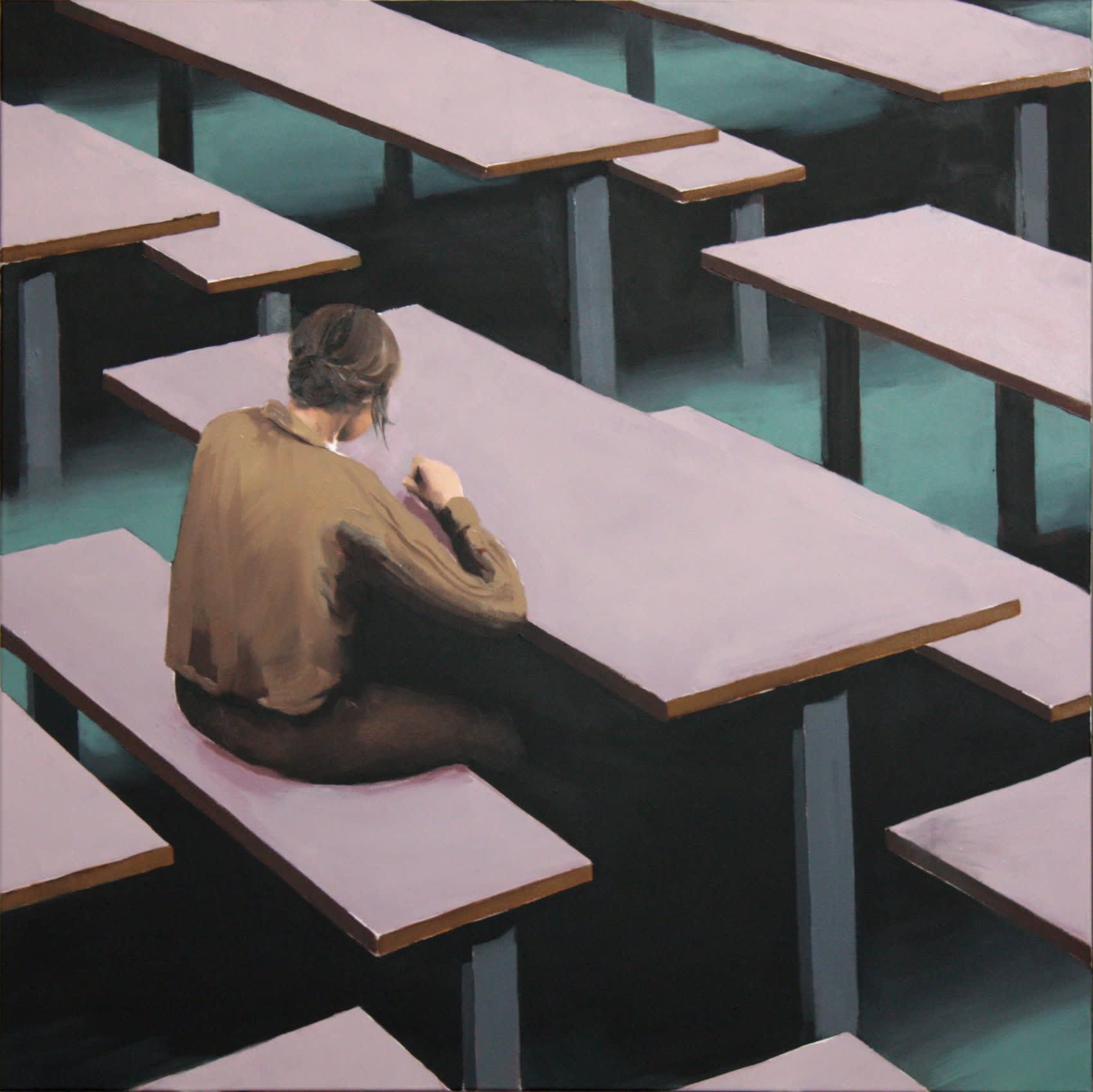 ENRICO FREITAG - KONSTRUKTION - 2016 - OIL ON CANVAS - 119 X 119 CM