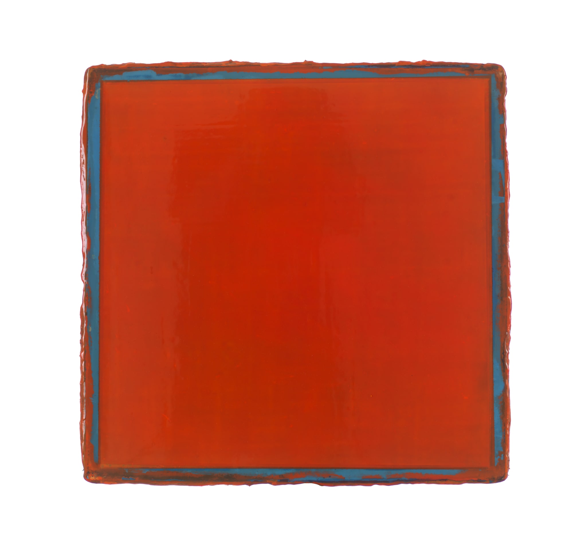 EMMANUEL BARCILON - UNTITLED - 2017 - VARNISH AND PIGMENT ON WOOD - 50 X 50 CM