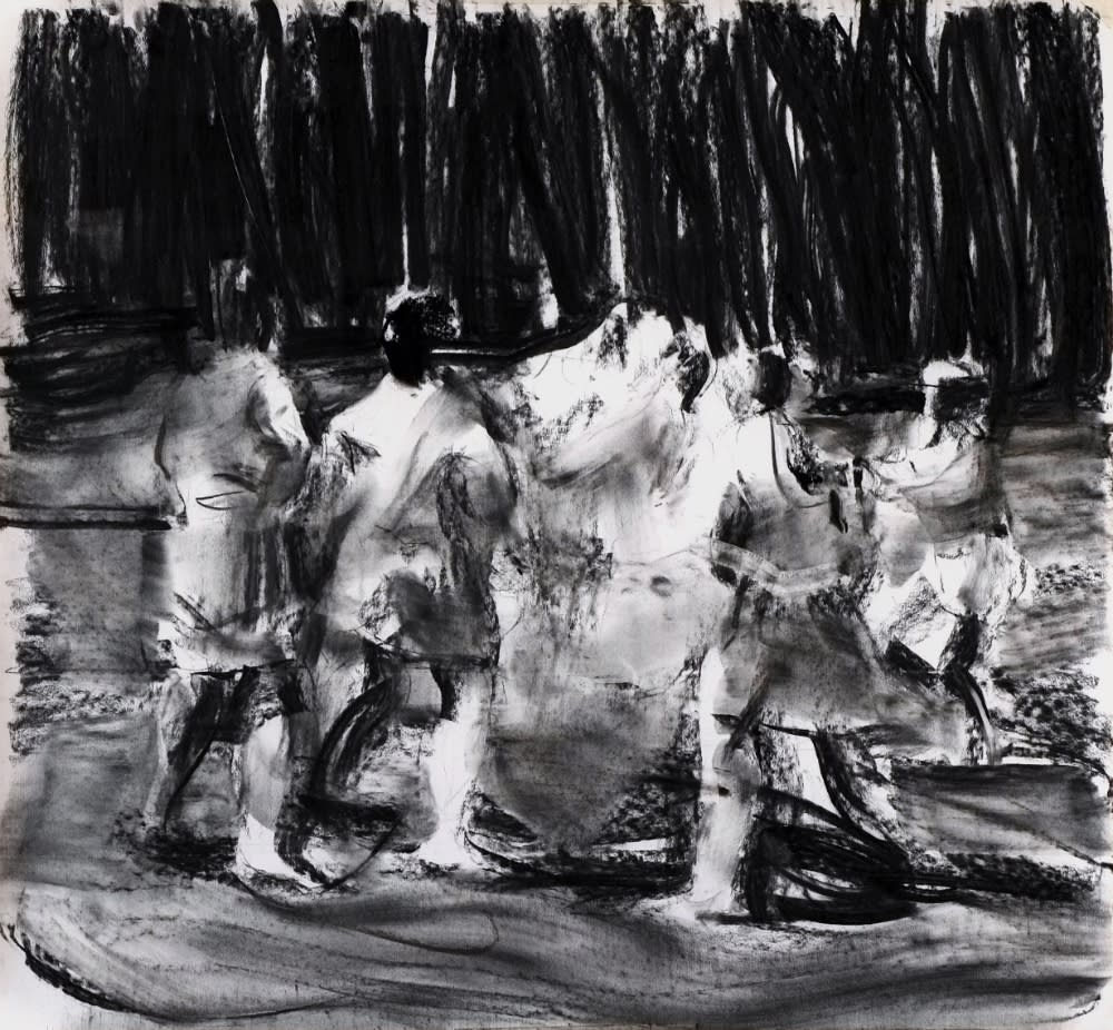 SEBASTIAN HOSU - "DAYLIGHT" SERIES - 2017 - CHARCOAL ON PAPER - 93 X 100 CM