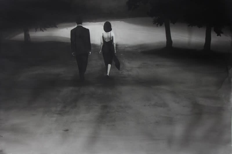 RADENKO MILAK - LA NOTTE (MICHELANGELO ANTONIONI, 1961) - 2016 - WATERCOLOR ON PAPER - 95 X 145 CM