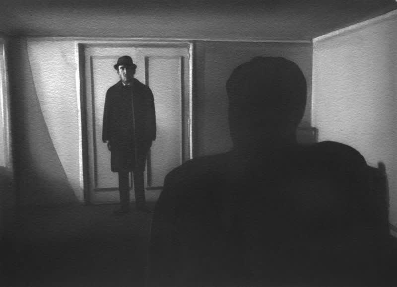 RADENKO MILAK - THE TRIAL (ORSON WELLES, 1962) - 2014 - WATERCOLOR ON PAPER - 26 X 36 CM