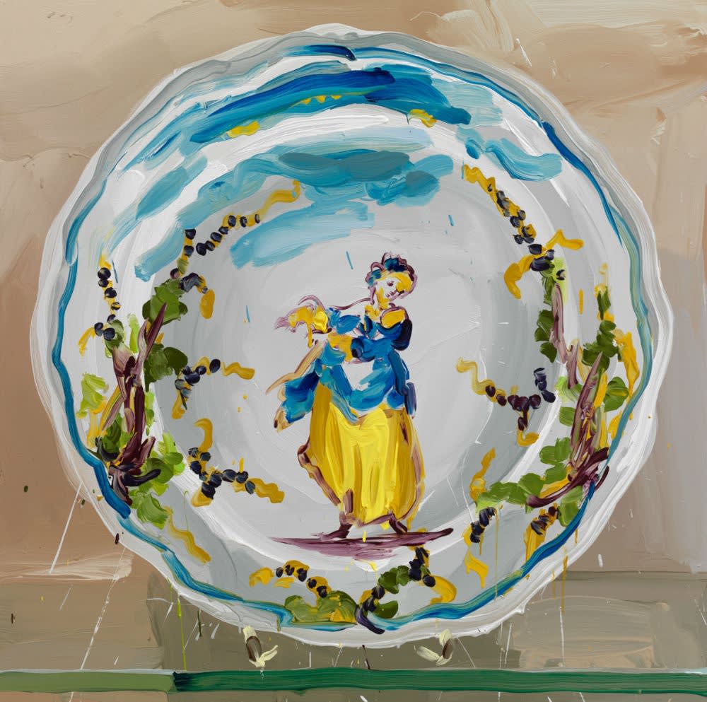 JAN DE VLIEGHER - SÈVRES, DANCING GIRL - 2012 - OIL ON LINEN - 110 X 110 CM