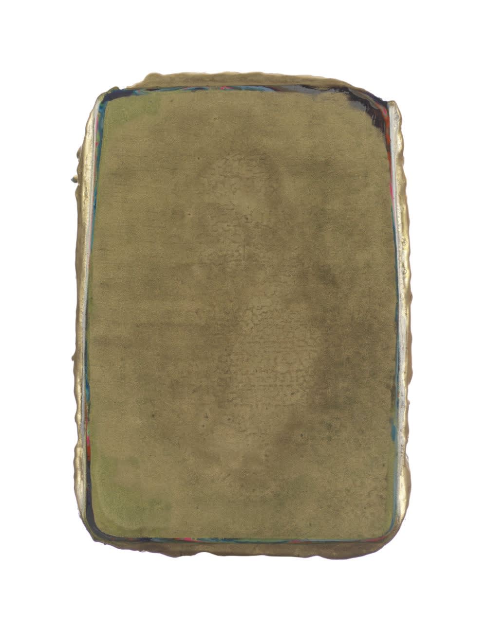 EMMANUEL BARCILON - UNTITLED - 2016 - VARNISH AND PIGMENT ON WOOD - 25 X 18 CM