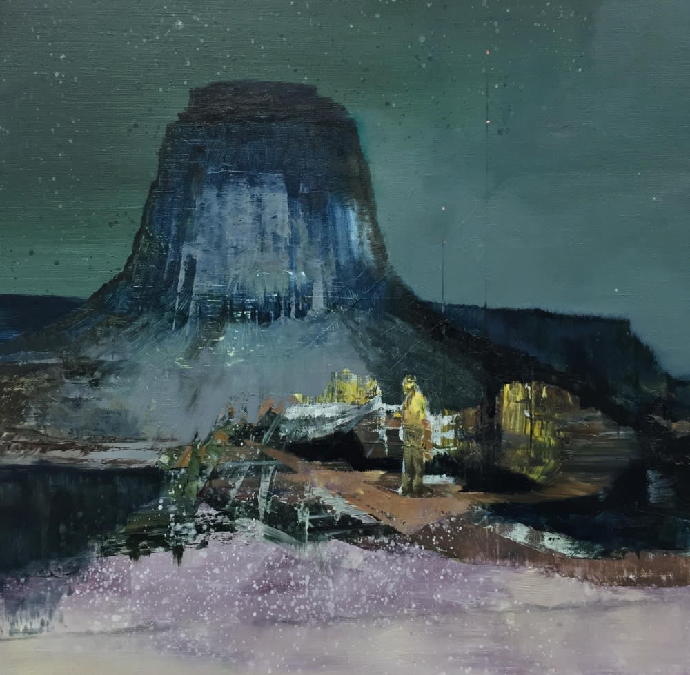 TIM KENT - THE MYSTIC - 2016 - OIL ON LINEN - 46 X 46 CM