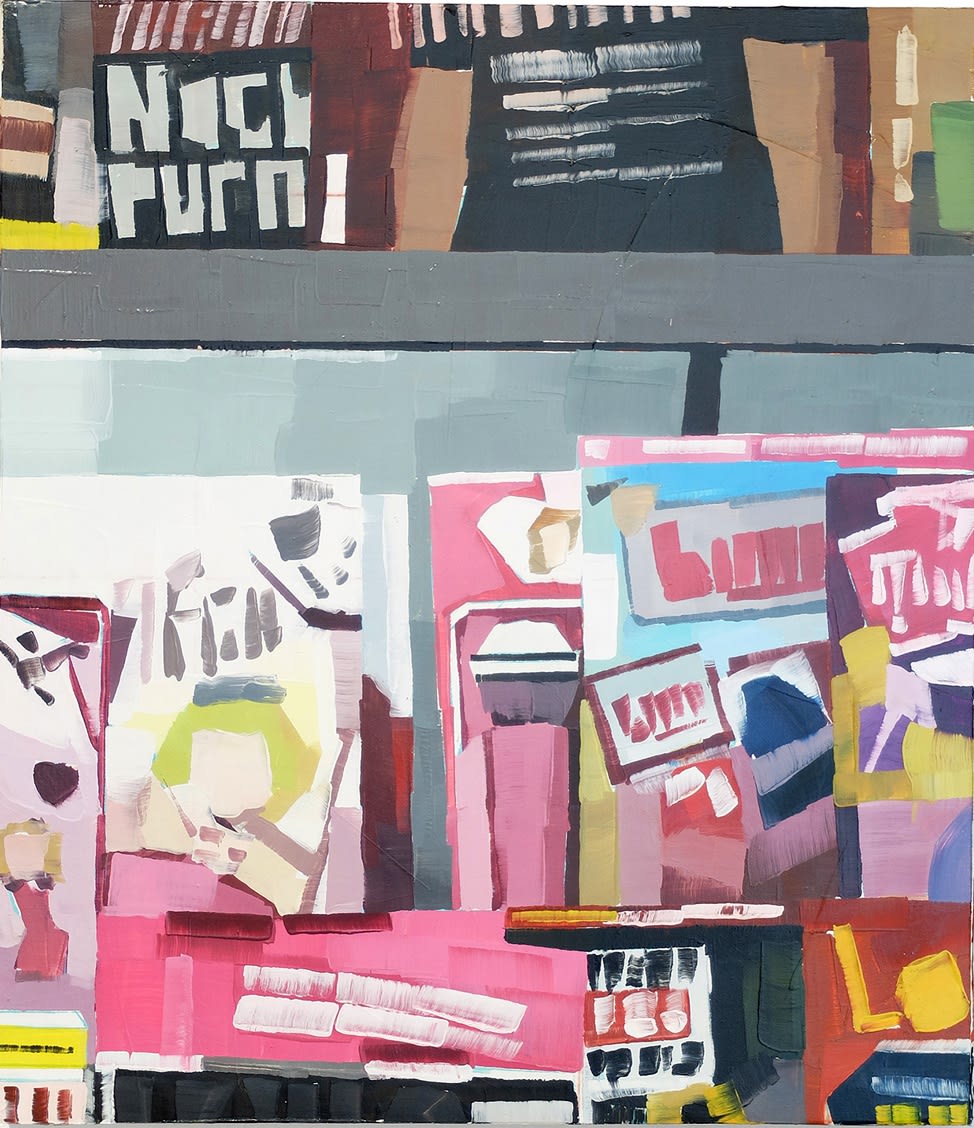 LUCA GRIMALDI - PAINTING OF A TABLOID RACK, NR. 6 - 2017 - OIL ON CANVAS - 60 X 70 CM