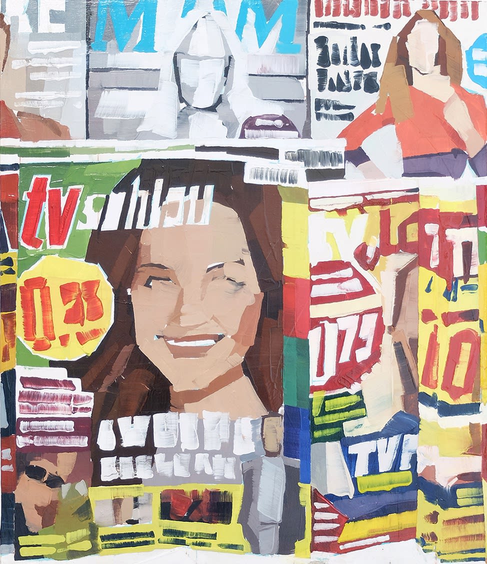 LUCA GRIMALDI - PAINTING OF A TABLOID RACK, NR. 8 - 2017 - OIL ON CANVAS - 60 X 70 CM