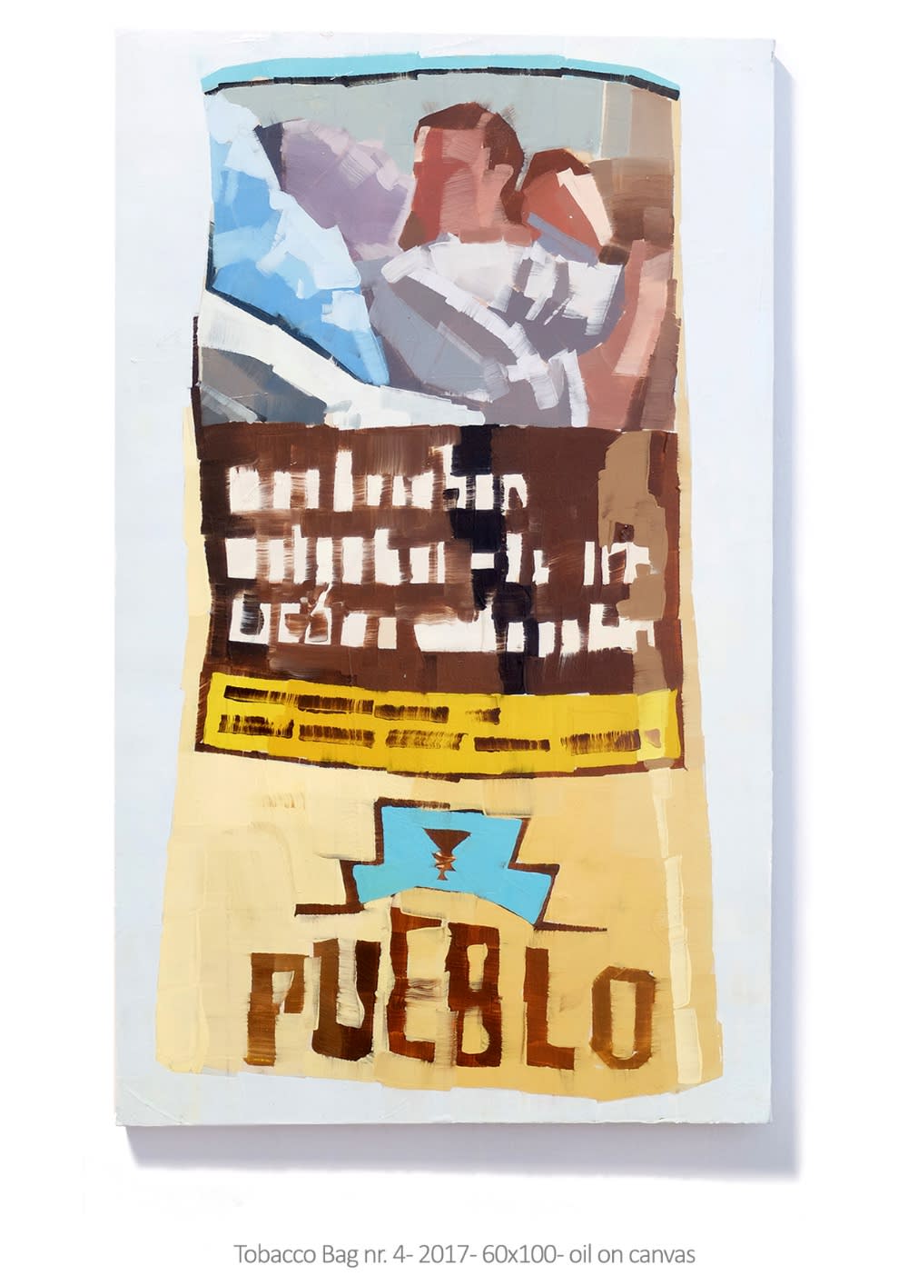 LUCA GRIMALDI - TOBACCO BAG NR. 4 - 2017 - OIL ON CANVAS - 60 X 100 CM