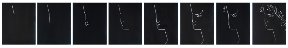 RADENKO MILAK - TESTAMENT OF ORPHEUS (JEAN COCTEAU, 1959) - 2016 - OIL ON PAPER - 8 X 50 X 40 CM