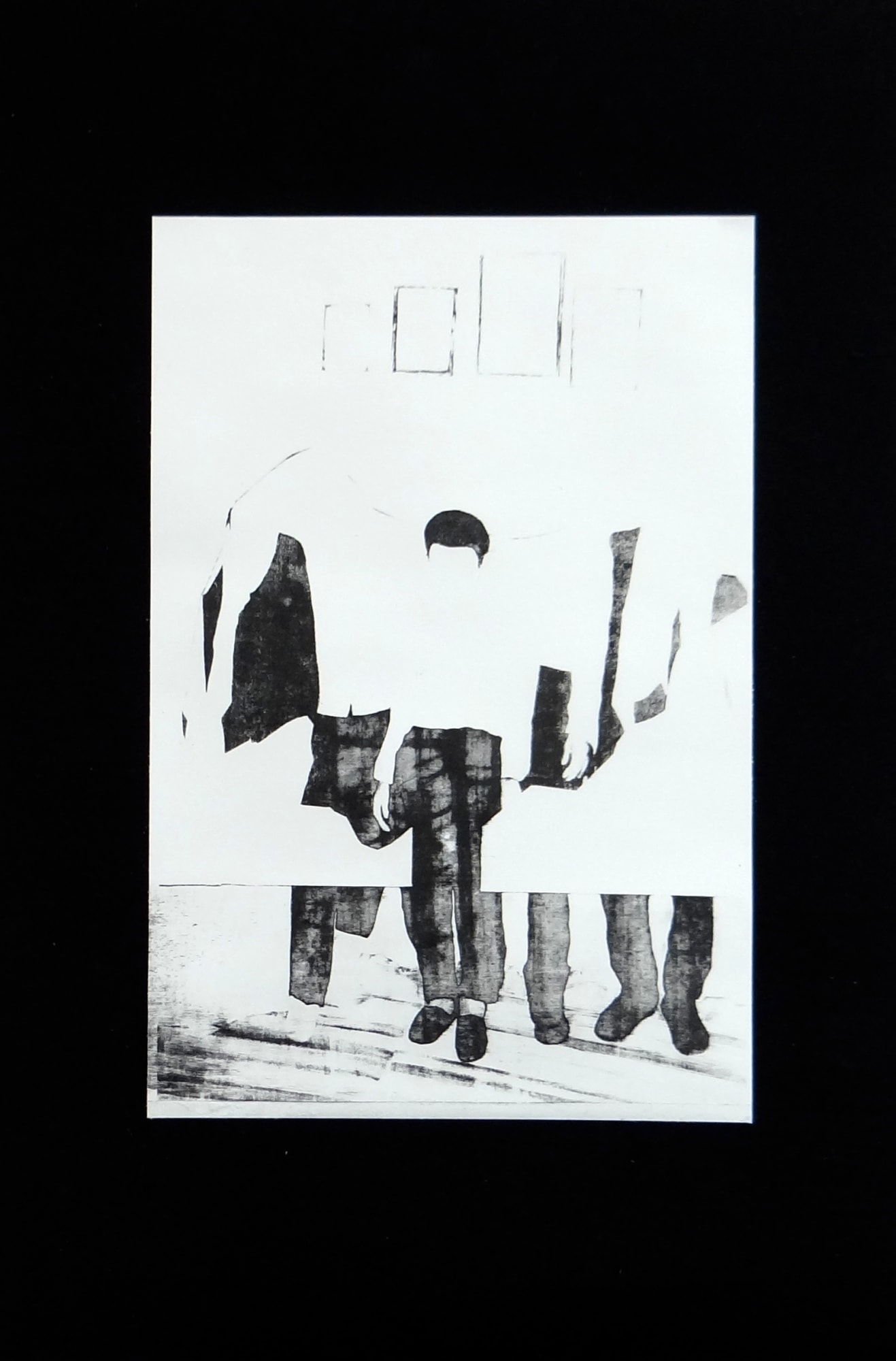 NATALIA OSSEF - THE CITY IN HALF - 2016 - POLYMER ETCHING ON PAPER - 29,5 X 19,5 CM