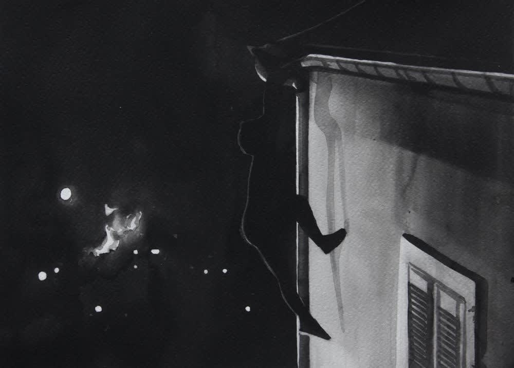 RADENKO MILAK - JUDEX (1963) - 2016 - WATERCOLOR ON PAPER - 26 X 36 CM