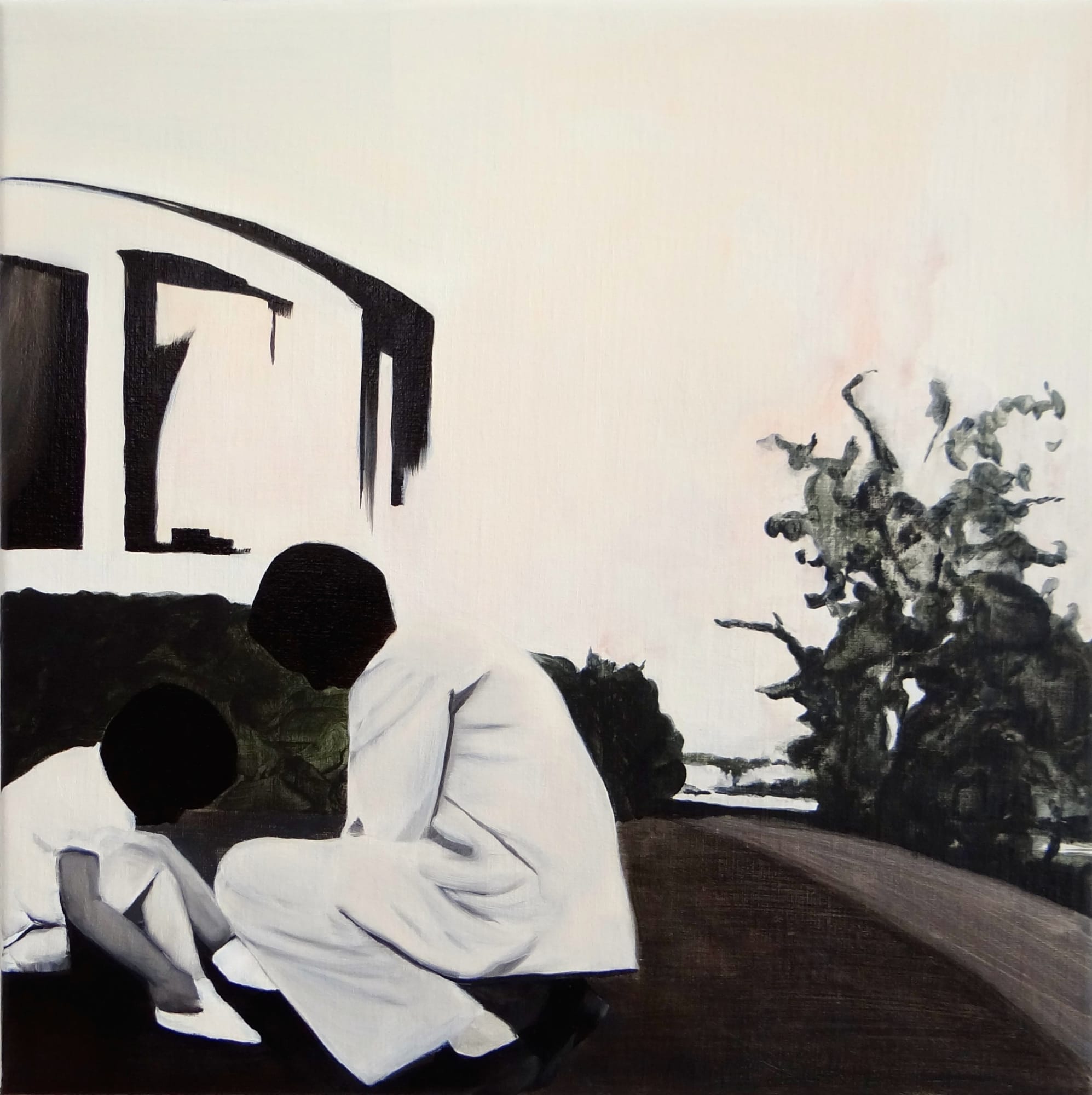 NATALIA OSSEF - NEW BEGINNINGS - 2016 - OIL ON CANVAS - 35 X 35 CM