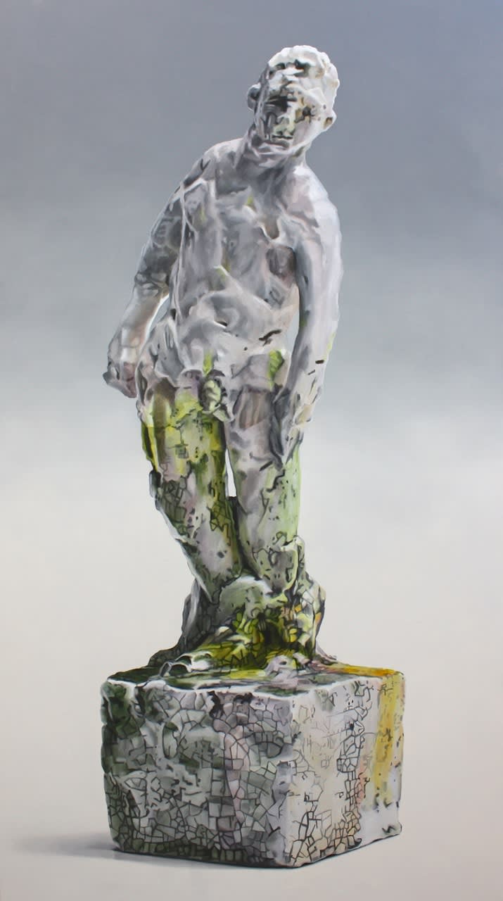 Kez Hughes, Stephen Benwell, Statue on Green Base, 2018, 2019