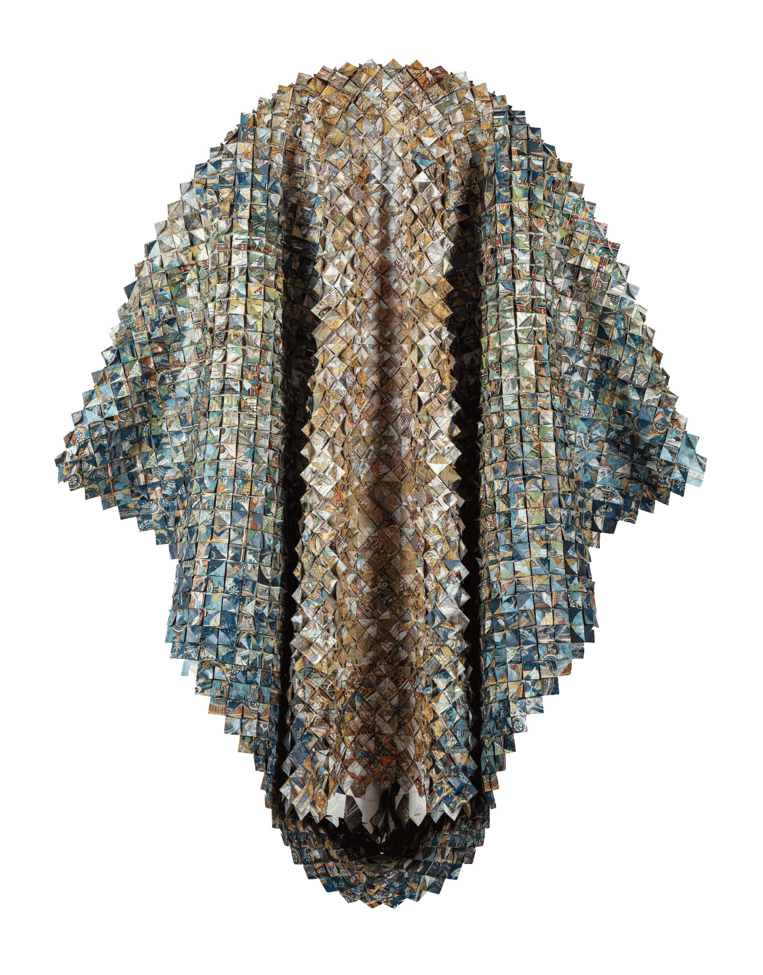 Catalina Swinburn, Woven astrological cloak from documentation of Byzantine mosaics, 2023