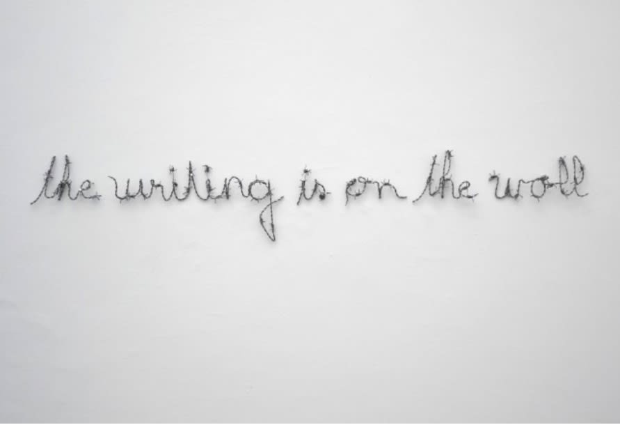 Yazid Oulab, The writing is on the wall, 2015