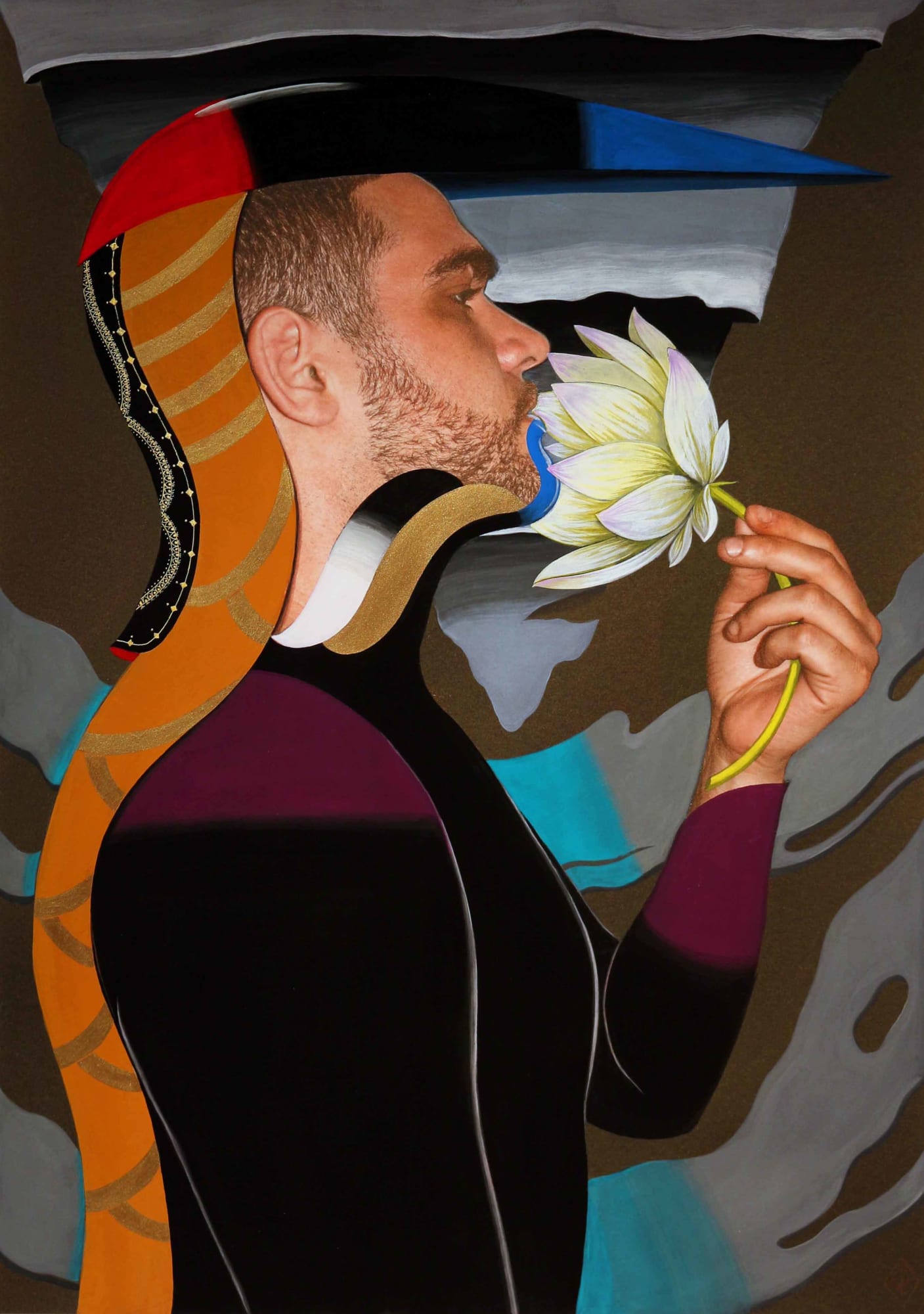 Rajini Perera Mr. Tomorrow,2015 Mixed Media on Inkjet Print 76 x 56 cm 29 7/8 x 22 in