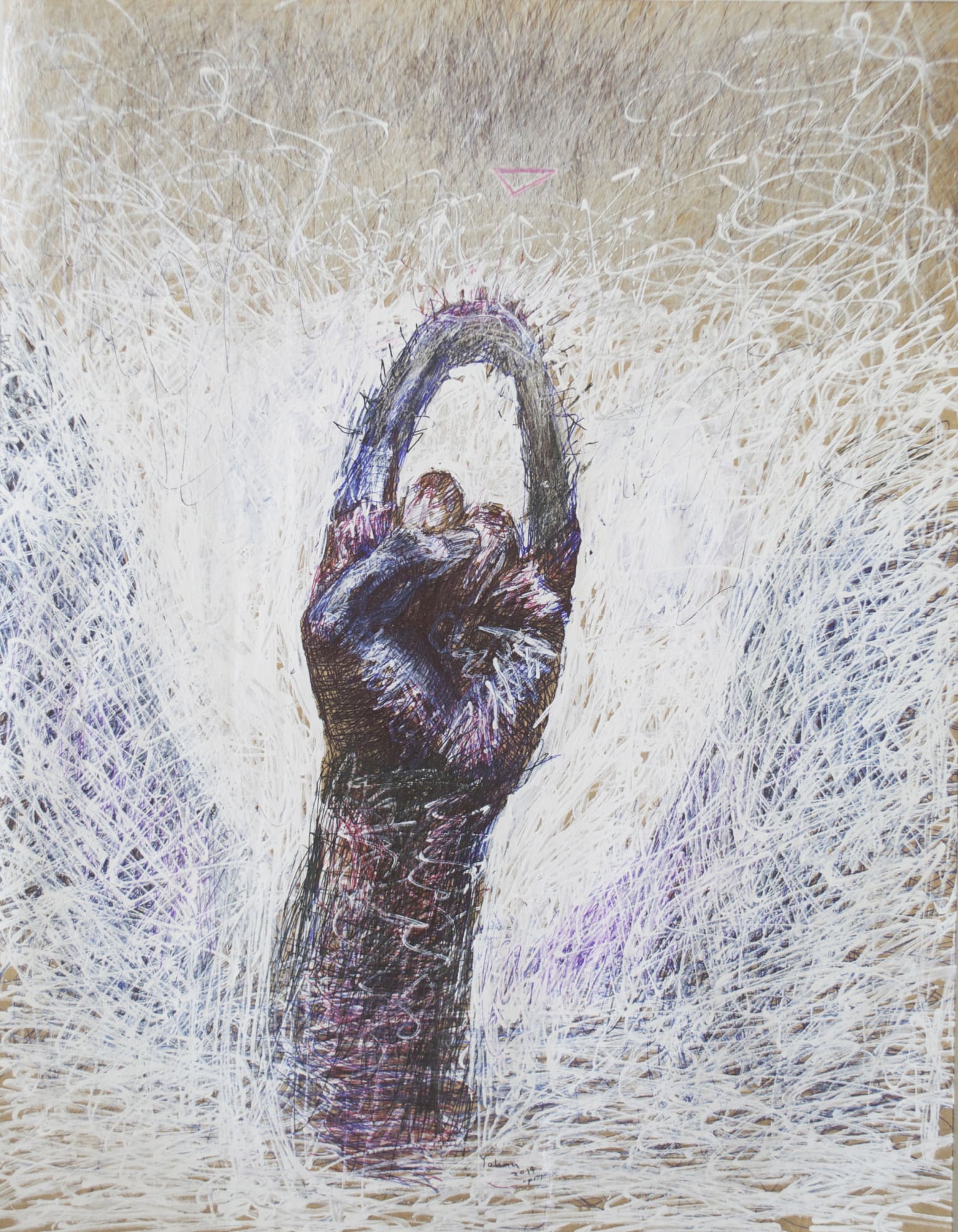 YOHAN MEDHANKA New Order, 2014 Mixed media on paper 43 x 34 cm 16 7/8 x 13 3/8 in