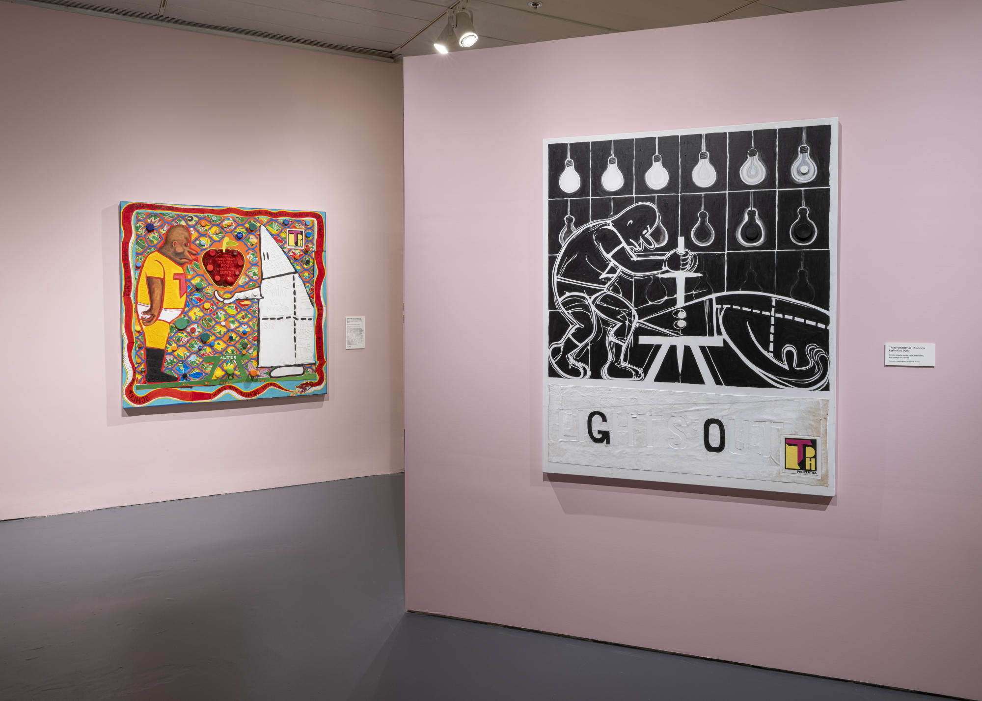 Trenton Doyle Hancock, Draw Them In, Paint Them Out: Trenton Doyle Hancock Confronts Philip Guston, the Jewish Museum, NY, November 8, 2024–March 30, 2025. Photograph by Gregory Carter / Document Art.