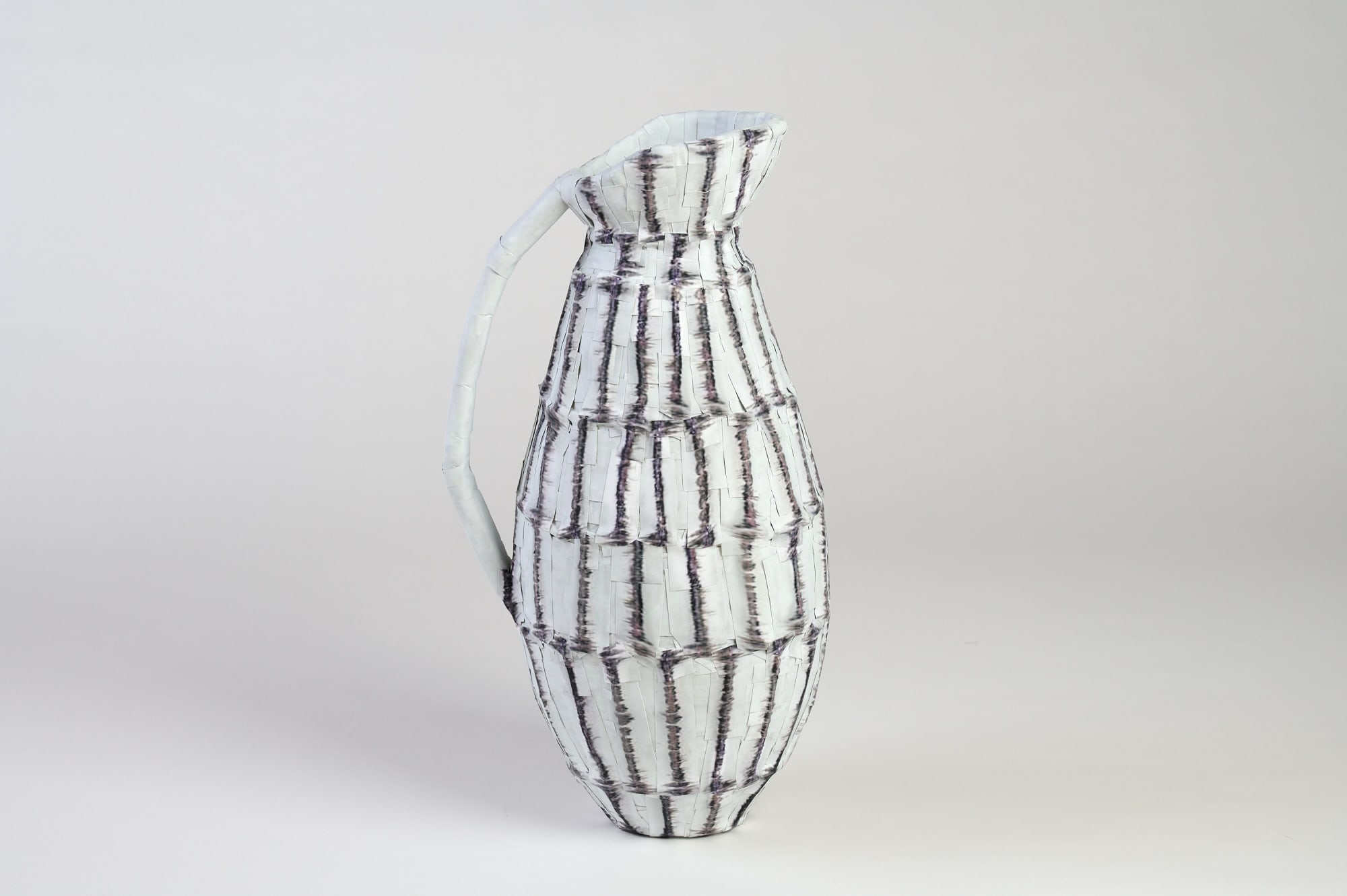 Daniel Gordon, White Pitcher With Black Grid, 2024