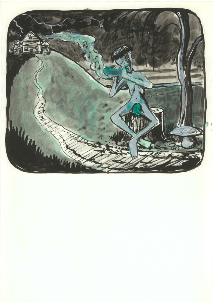 Mike Kelley, Untitled (Man with Flute, for Kappa), 1983