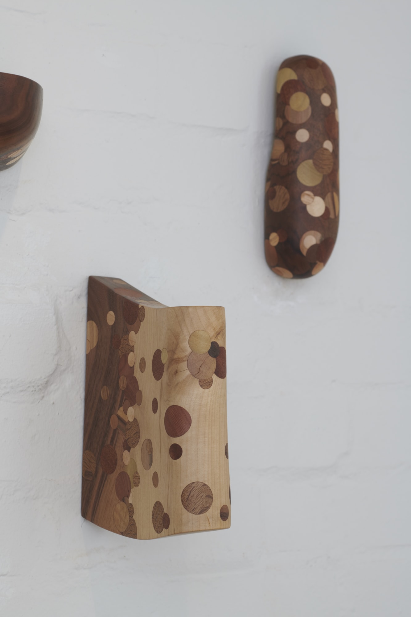 Plug Series, 2020 Klaro Walnut, Eucalyptus, burly Redwood, Bay Lorel, Poplar, Pear, Redwood, Plum, Maple, WOM (wood of mystery), Mahogany, Elm, Oak (The wood is from the Blunk property in CA)