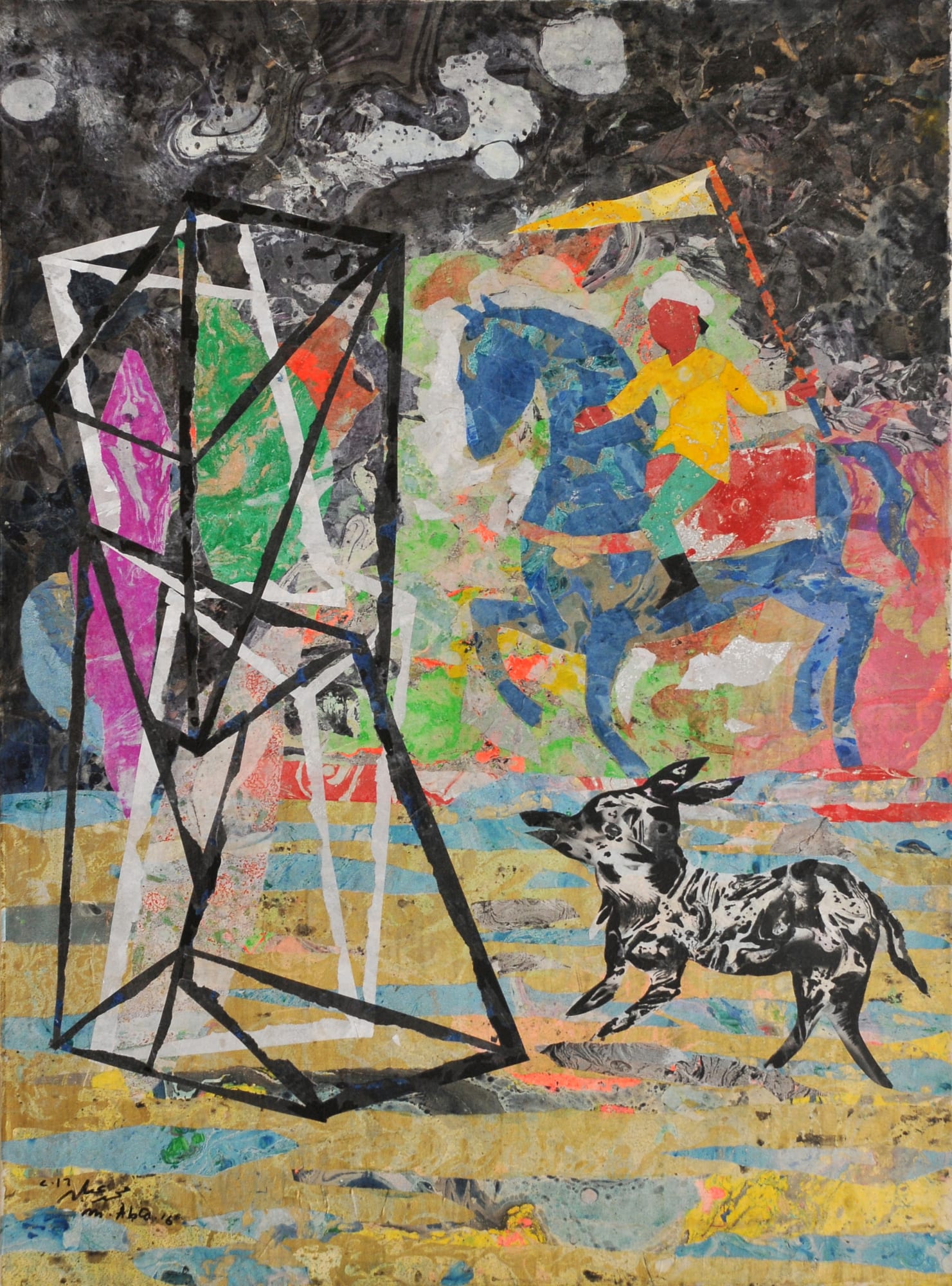 The Black Diamond, 2016 Mixed media on canvas 70 x 100 cm